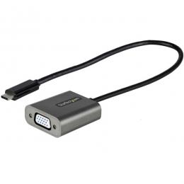 StarTech.com CDP2VGAEC USB-C-VGAディスプレイ変換アダプタ/USBType-C(DPAltモード)-VGAビデオコンバータ/1920x12001080p/30cmアダプタ一体型ケーブル/Thunderbolt3互換/各種OS対応