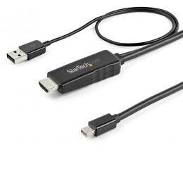 StarTech.com HD2MDPMM1M HDMI-MiniDisplayPort変換ケーブル1m4K/30HzUSBバスパワーMac/Windows対応