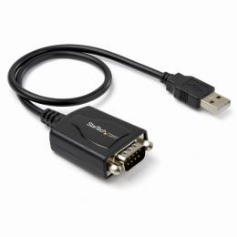 StarTech.com ICUSB2321X プロ仕様USB-RS232Cシリアル変換ケーブル1xUSBAオス-1xDB-9(D-Sub9ピン)オスシリアルコンバータ/変換アダプタCOMポート番号保持機能