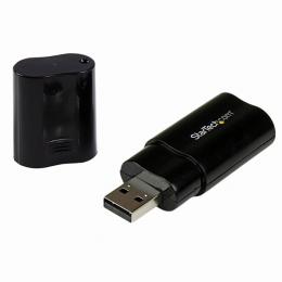 StarTech.com ICUSBAUDIOB USB接続ステレオオーディオ変換アダプタヘッドフォン/マイク用3.5mmミニジャック増設外付けサウンドインターフェースUSBタイプAオス-2x3.5mm3極ミニジャックメス