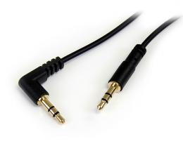 StarTech.com MU3MMSRA スリム3.5mmステレオミニプラグオーディオケーブル片側L型90cmオス/オス