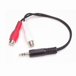 StarTech.com MUMFRCA 15cmステレオオーディオケーブル3.5mmステレオミニプラグ(オス)-2xRCAジャック(メス)