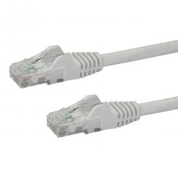StarTech.com N6PATC2MWH 2mカテゴリー6LANケーブルホワイトRJ45モールディングコネクタ(ツメ折れ防止カバー付き)ギガビットイーサネット対応Cat6UTPケーブル
