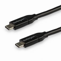 StarTech.com USB2C5C3M USB2.0Type-Cケーブル3m給電充電対応(最大5A)USB-C/オス-USB-C/オスUSB2.0規格準拠USB-IF認証済み