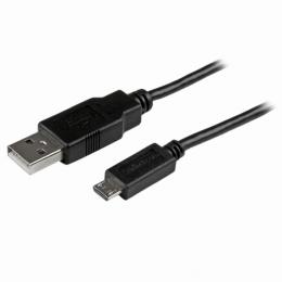 StarTech.com USBAUB3BK 充電/同期用USB-MicroUSBスリムケーブル(91cm)スマートフォン&タブレット対応A-MicroB(オス/オス)マイクロUSB充電ケーブル