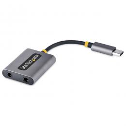StarTech.com USBC-AUDIO-SPLITTER オーディオスプリッター/USB-C接続/2ポート3.5mm4極ステレオミニジャック/マイク入力付/24bitDAC