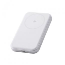 ELECOM DE-C68-5000WH モバイルバッテリー/リチウムイオン電池/Qi2対応ワイヤレス充電器/5000mAh/20W/USB-C入出力×1/ホワイト