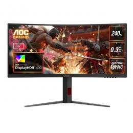 AOC CU34G4Z/11 ゲーミング液晶ディスプレイ 34型/3440×1440/HDMI、DisplayPort/ブラック/スピーカー：なし/240Hz