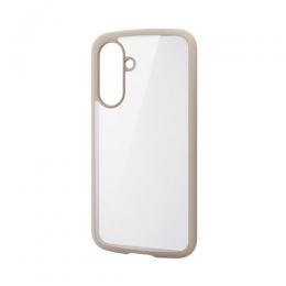 ELECOM PM-G254TSLFCBE Galaxy A36 5G/ハイブリッドケース/TOUGH SLIM LITE/フレームカラー/背面クリア/カフェオレ