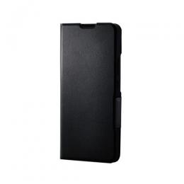 ELECOM PM-O251PLFUBK OPPO Reno 13A/ソフトレザーケース/薄型/磁石付/ブラック