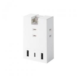 ELECOM T-U07-3A2CWH USBタップ/USB-C×1/USB-A×2/AC×3/15W/直挿し/180度スイング/Support Ber/ホワイト