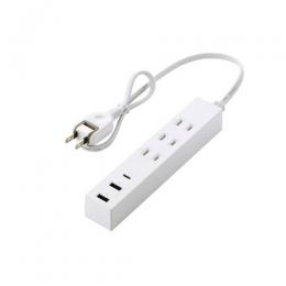 ELECOM T-U08-3A2C05WH USBタップ/USB-C×1/USB-A×2/AC×3/15W/0.5m/ホワイト