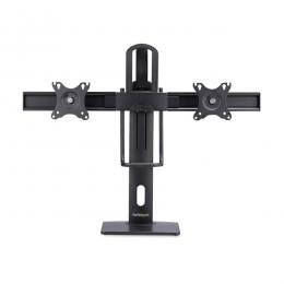 StarTech.com 2MC1S-MONITOR-STAND モニタースタンド/置き型/2画面/最大27インチ/耐荷重各6kg/VESA/自立式 PC パソコン ディスプレイアーム