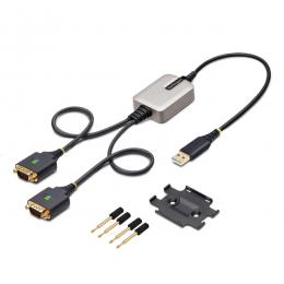 StarTech.com 2P1FFC-USB-SERIAL USB - RS232Cシリアル変換ケーブル/ストレート/USB 2.0/61cm/2ポート/ESD/シリアルコンバータ