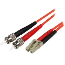 StarTech.com 50FIBLCST1 光ファイバー ケーブル/OM2マルチモード/1m/LC-ST/2芯/デュプレックス/LSZH/オレンジ/オプティカル