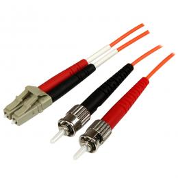 StarTech.com 50FIBPLCST3 光ファイバー ケーブル/OM2マルチモード/3m/LC-ST/2芯/デュプレックス/プレナム定格/オレンジ/オプティカル