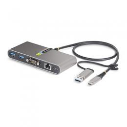 StarTech.com 5G2A1SGBB-USB-C-HUB USB-Cハブ/2ポート/2x USB-A/USB 3.2 Gen 1/1x シリアル/100W/LAN/高速転送 充電