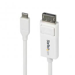 StarTech.com CDP2DP2MBW USB-C - DisplayPort 1.2変換ケーブル/2m/4K60Hz/双方向/ホワイト/ディスプレイコンバータ