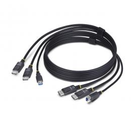 StarTech.com DDU1226-KVM-CABLE KVMケーブル/1.8m/デュアルDisplayPort + USB Type-A & B/4K60Hz/PC切替器用