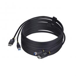 StarTech.com DU12210-KVM-CABLE KVMケーブル/3m/DisplayPort & USB 3.0 Type-A -B/4K60Hz/PC切替器用ケーブル