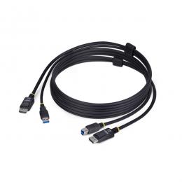 StarTech.com DU1226-KVM-CABLE KVMケーブル/1.8m/DisplayPort&USB 3.0 Type-A -B/4K60Hz/PC切替器用ケーブル