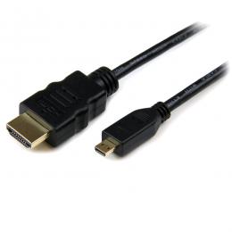 StarTech.com HDADMM50CM Micro HDMI - HDMI 1.4変換ケーブル/50cm/4K30Hz/オス-オス/ブラック/モニターコード