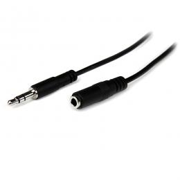 StarTech.com MU2MMFS オーディオ延長ケーブル/2m/3.5mm 3極ミニプラグ/オス・メス/ブラック/スピーカー ヘッドホン イヤホンコード