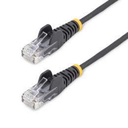 StarTech.com N6PAT15MBKS CAT6 LANケーブル/スリム/15m/ブラック/PoE/スナッグレス/より線/カテゴリ6 イーサネットケーブル