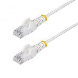 StarTech.com N6PAT15MWHS CAT6 LANケーブル/スリム/15m/ホワイト/PoE/スナッグレス/より線/カテゴリ6 イーサネットケーブル