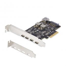 StarTech.com PS4C3IA3-USB-C-CARD USB-C拡張カード/PCIe 3.0 x4/4x USB-C + 1x USB-A 3.2 Gen 2/WinLinx
