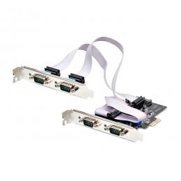 StarTech.com PS74ADF-SERIAL-CARD RS232C RS422 RS485インターフェースカード/PCIe x1/4ポート/Win&Linux/DB9 拡張