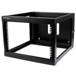 StarTech.com RK619WALLOH サーバーラック/オープンフレーム/壁掛け型/19インチ/6U/4ポスト/奥行50.2cm/耐荷重49kg/ヒンジ機構