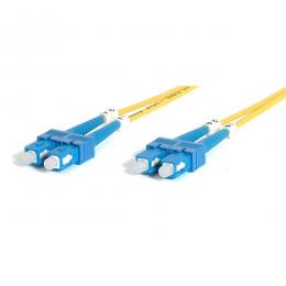 StarTech.com SMFIBSCSC2 光ファイバー ケーブル/OS1 シングルモード/2m/SC-SC/2芯/デュプレックス/LSZH/イエロー/オプティカル