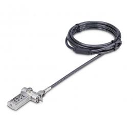 StarTech.com UNIVCS-LAPTOP-LOCK セキュリティーワイヤーロック/2m/4桁ダイヤル錠/標準、Noble、Nano Saver対応/盗難対策 パソコンロック
