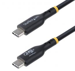 StarTech.com USB2EPR3M USB-C充電ケーブル/3m/USB 2.0/240W/PD 3.1 EPR/USB-IF/ブラック/急速 高速充電