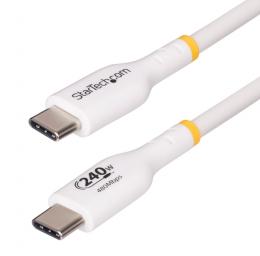 StarTech.com USB2EPR3MW USB-C充電ケーブル/3m/USB 2.0/240W/PD 3.1 EPR/USB-IF/ホワイト/急速 高速充電