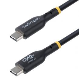 StarTech.com USB2EPR4M USB-C充電ケーブル/4m/USB 2.0/240W/PD 3.1 EPR/USB-IF/ブラック/急速 高速充電