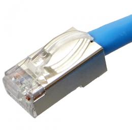 エイム電子 C6S-STP-LB-25 カテゴリ6 STPケーブル 単線 ストレート 水色 25m