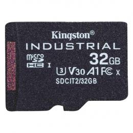 Kingston SDCIT2/32GBSP 32GB microSDHC UHS-I Class 10 産業グレード温度対応カード SDアダプター無し
