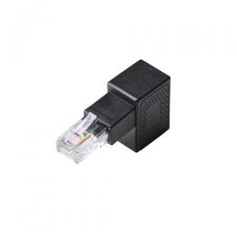 ELECOM LD-RJ45U5ELDBK RJ45中継コネクタ/Cat5e対応/L字/下向き/UTP/ブラック