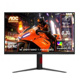 AOC U32G4/11 ゲーミング液晶ディスプレイ 31.5型/3840×2160/HDMI、DisplayPort/ブラック/スピーカー：なし/160/320Hz