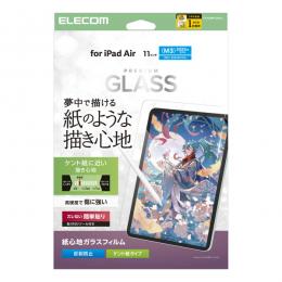ELECOM TB-A25MFLGAPLL iPad Air 11インチ(M3/M2)/ガラスフィルム/紙心地/ケント紙/反射防止/ガイド付