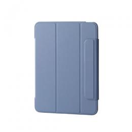 ELECOM TB-A25MWVFCBG iPad Air 11インチ(M3/M2)/フラップケース/薄型軽量/背面クリア/フレームカラー/ブルーグレー
