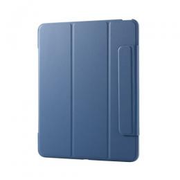 ELECOM TB-A25XWVFCBG 13インチiPad Air(M2)/フラップケース/薄型軽量/背面クリア/フレームカラー/ブルーグレー