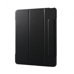 ELECOM TB-A25XWVFCBK 13インチiPad Air(M2)/フラップケース/薄型軽量/背面クリア/フレームカラー/ブラック