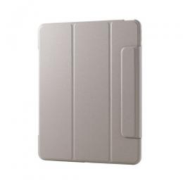 ELECOM TB-A25XWVFCGB 13インチiPad Air(M2)/フラップケース/薄型軽量/背面クリア/フレームカラー/グレージュ