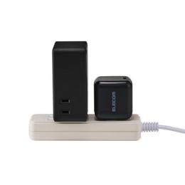 ELECOM T-U09-3AC2BK USBタップ/USB-C×2/USB-A×1/AC×3/67W/雷サージ/ホコリ防止シャッタ-/直挿し/180度スイング/ブラック