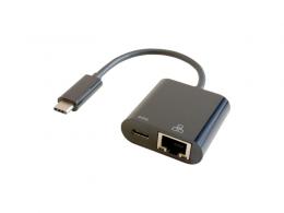 GOPPA GP-CR45H100/B 有線LAN接続しながら充電もできるUSB-C(R)変換アダプター ブラック