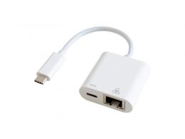 GOPPA GP-CR45H100/W 有線LAN接続しながら充電もできるUSB-C(R)変換アダプター ホワイト