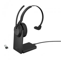 GNオーディオ 25599-899-989 Jabra 無線ヘッドセット USB-A 片耳 MS認定 充電スタンド付「Jabra Evolve2 55 Link380a/390a MS Mono Stand」
